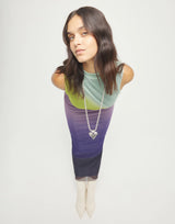 Beat Long Necklace in Silver