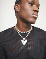Beat Long Necklace in Silver