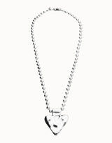 Beat Long Necklace in Silver