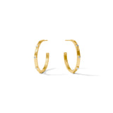 Crescent Stone Hoops in Cubic Zirconia by Julie Vos