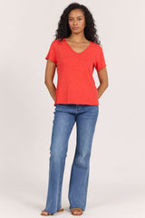 Vanya Tee Poppy Red view 2