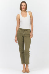 Anika Straight Leg Jean Olive Branch view 5