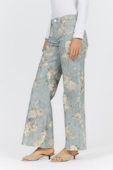 Micah Wide Leg Jean in Sea Glass Garden by Dear John Denim — view 3