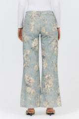 Micah Wide Leg Jean in Sea Glass Garden by Dear John Denim — view 4
