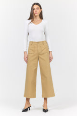 Audrey Wide Leg Jean Khaki view 2