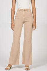 Fiona Wide Leg Jean Warm Taupe