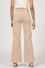Fiona Wide Leg Jean Warm Taupe view 3