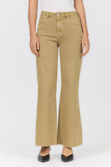 Fiona Wide Leg Jean Khaki