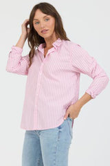 Lolita Shirt Pale Lilac Stripe view 2