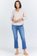 Lolita Shirt Taupe Stripe view 2