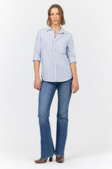 Galina Shirt Campus Blue Stripe view 2