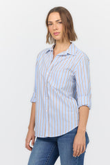 Galina Shirt Campus Blue Stripe view 3