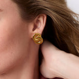 Infinity Earrings in Gold view 2
