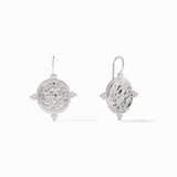 Quatro Coin Earrings in Silver
