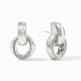 Cannes Doorknocker Earrings in Silver