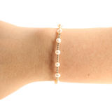 Lolo Pearl Bracelet in Gold by Beaded Blondes