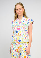 Flores Top in White view 2