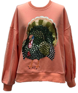 Queen of Sparkles - Sweatshirt - Peach Big Turkey