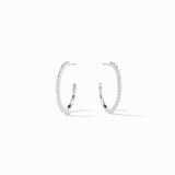 Colette Bead Hoops in Silver view 3