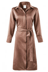 Hudson Dress in Tan view 2