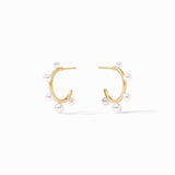 Hydra Stone Hoops in Pearl by Julie Vos