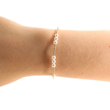 ILY Pearl Bracelet in Gold by Beaded Blondes