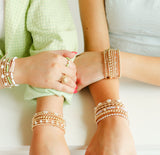 2MM Gold Beaded Bracelet by Beaded Blondes