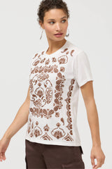 Jaden Crew Neck Tee in White view 2