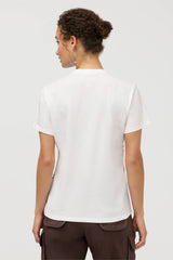 Jaden Crew Neck Tee in White view 4