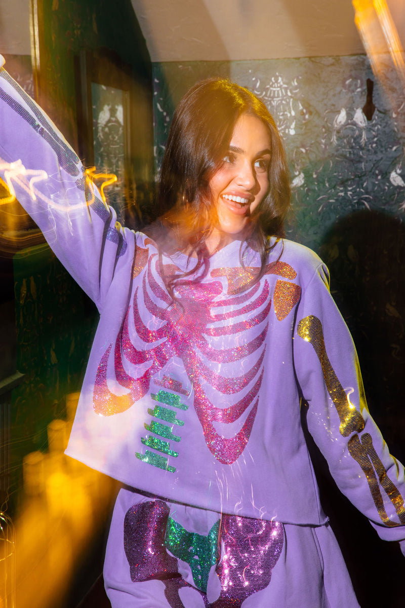 Queen of Sparkles - Purple Multi Skeleton Shorts