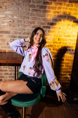 Queen of Sparkles - Lavender Sugar Skull Sweatshirt