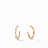 Juliet Gold Hoops in Pearl by Julie Vos