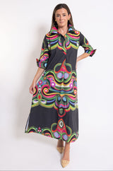Ruthie Long Shirt Dress in Merriweather by House of MBR, front view