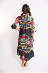 Ruthie Long Shirt Dress in Merriweather by House of MBR, back view