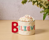 Ceramic Message Mug Believe 14 oz view 2