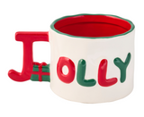 Ceramic Message Mug Jolly 14 oz