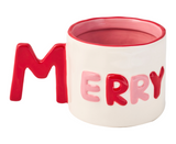 Ceramic Message Mug Merry 14 oz