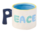 Ceramic Message Mug Peace 14 oz
