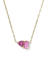 Tatum October Short Pendant Necklace in Azalea Pink Mix