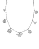 Cailey Vintage Silver Charm Necklace