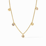 Rainbow Delicate Charm Necklace in Champagne Radiance