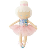 25cm Baby Ballerina doll in floral bodice and tulle tutu, perfect for kids aged 3+.