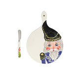 Vietri Nutcrackers Small Cheese Board with Spreader