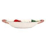 Vietri Old St. Nick Handled Scalloped Oval Bowl view 2
