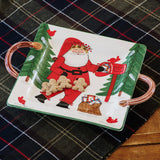 Vietri Old St. Nick Handled Square Platter view 2