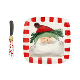Vietri Old St. Nick Square Plate with Spreader