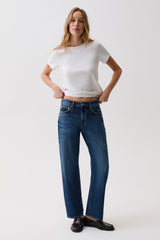 Pistola Lexi Mid Rise Bowed Straight Jean - Moonwave - alternate view 4