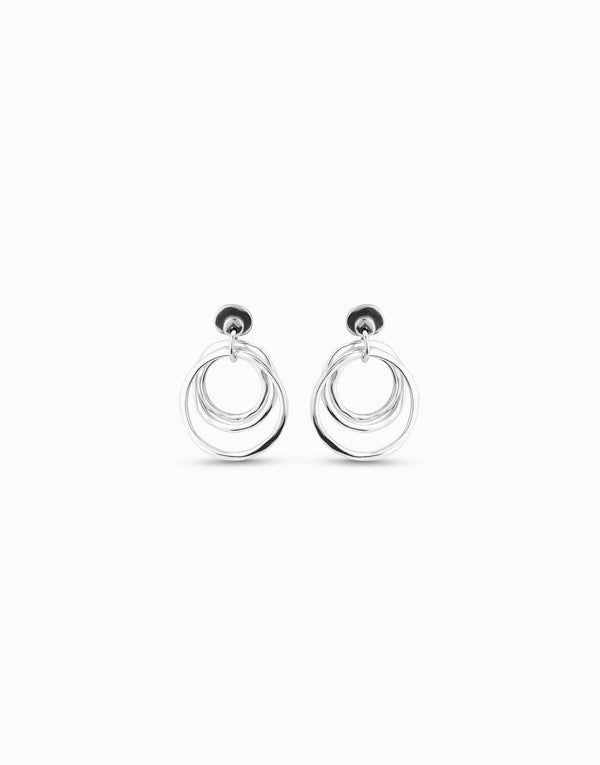 Uno De 50 - Sterling Silver-plated Irregular Hoop Earrings