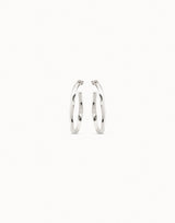 Uno De 50 - Sterling Silver-plated Open Hoop Earrings