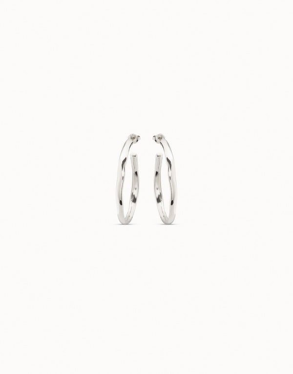 Uno De 50 - Sterling Silver-plated Open Hoop Earrings